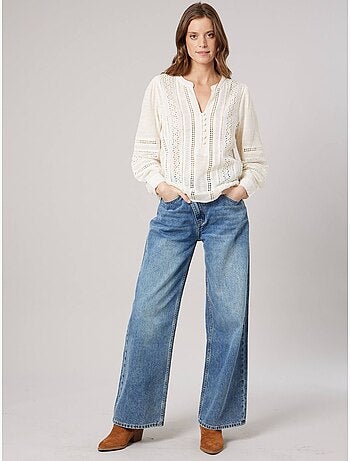 Blouse bohème femme en 100% coton 'Deeluxe'