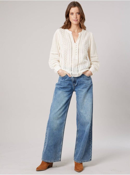 Blouse bohème femme en 100% coton 'Deeluxe' - Kiabi Blouse bohème femme en 100% coton 'Deeluxe' - Kiabi