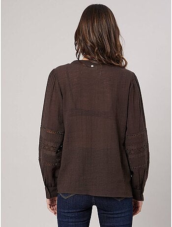 Blouse bohème femme en 100% coton 'Deeluxe'