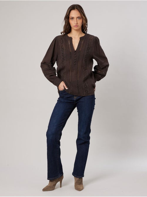 Blouse bohème femme en 100% coton 'Deeluxe' - Kiabi Blouse bohème femme en 100% coton 'Deeluxe' - Kiabi
