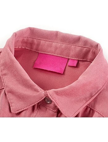 Blouse boutonnée enfant col classique manches longues bouffantes - vidaxl