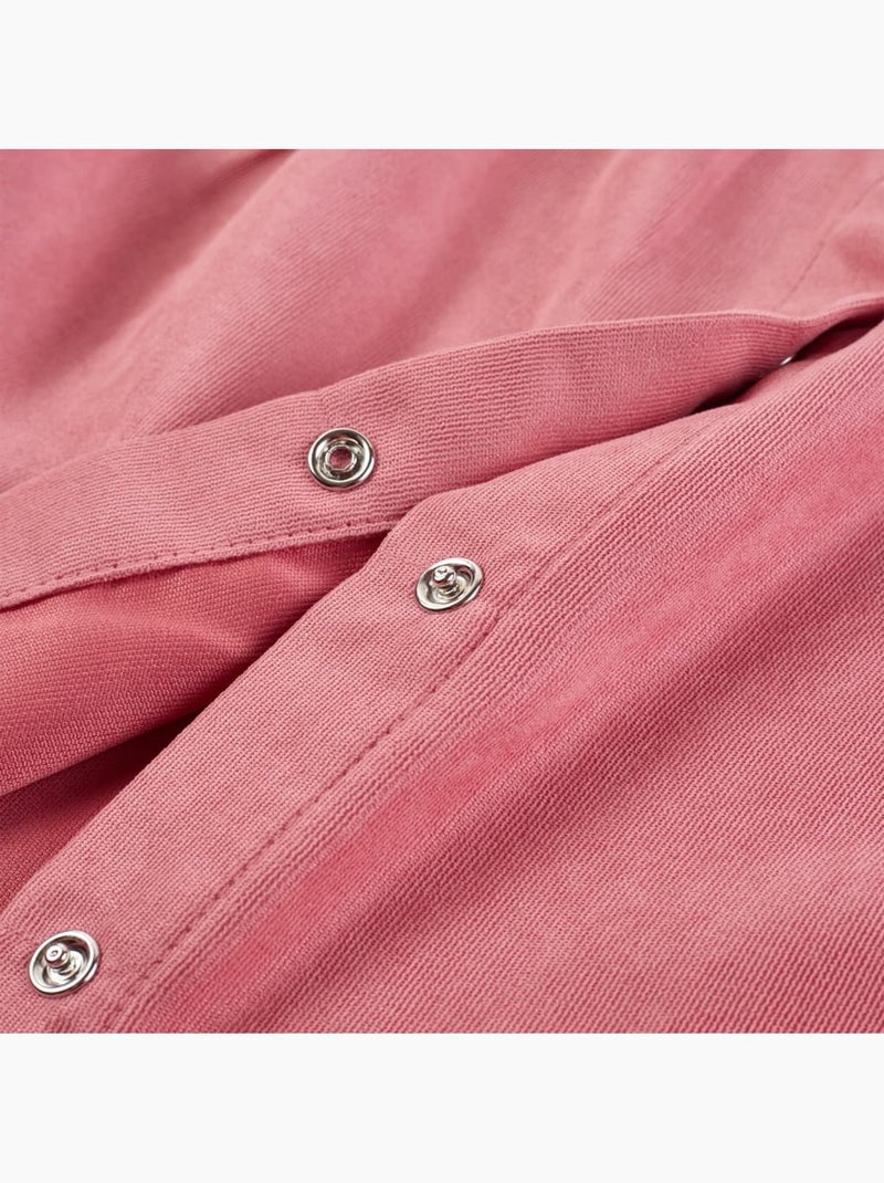 Blouse boutonnée enfant col classique manches longues bouffantes - vidaxl Rose - Kiabi
