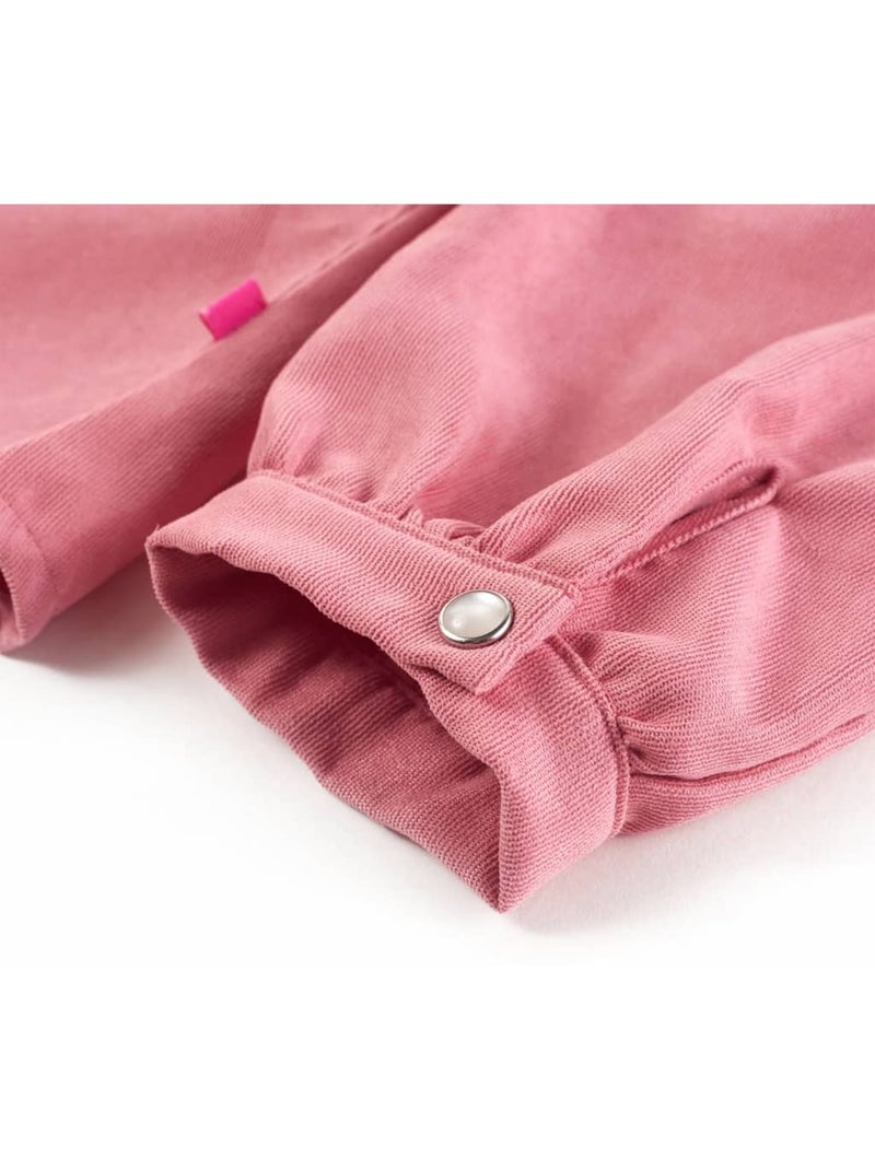 Blouse boutonnée enfant col classique manches longues bouffantes - vidaxl Rose - Kiabi