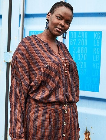 Blouse boutonnée et imprimée - Kiabi