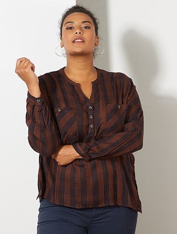 Blouse boutonnée et imprimée - Kiabi