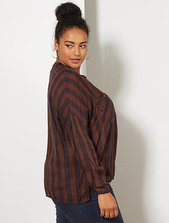 Blouse boutonnée et imprimée - Kiabi