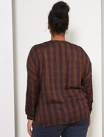 Blouse boutonnée et imprimée - Kiabi