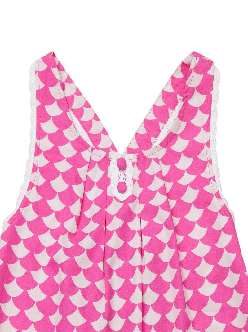 Blouse Bretelles Été   Coton   et Fine Dentelle  ANAIS - La Faute à Voltaire Rose fushia - Kiabi