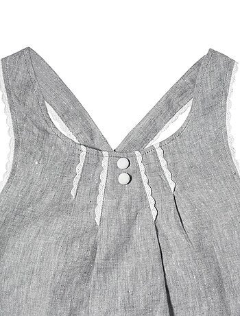 Blouse Bretelles Été Lin à Fine Dentelle ANAIS - La Faute à Voltaire