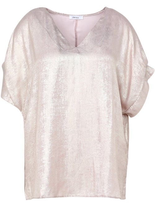 Blouse brillante à manches ballons PAPRIKA - Kiabi Blouse brillante à manches ballons PAPRIKA - Kiabi