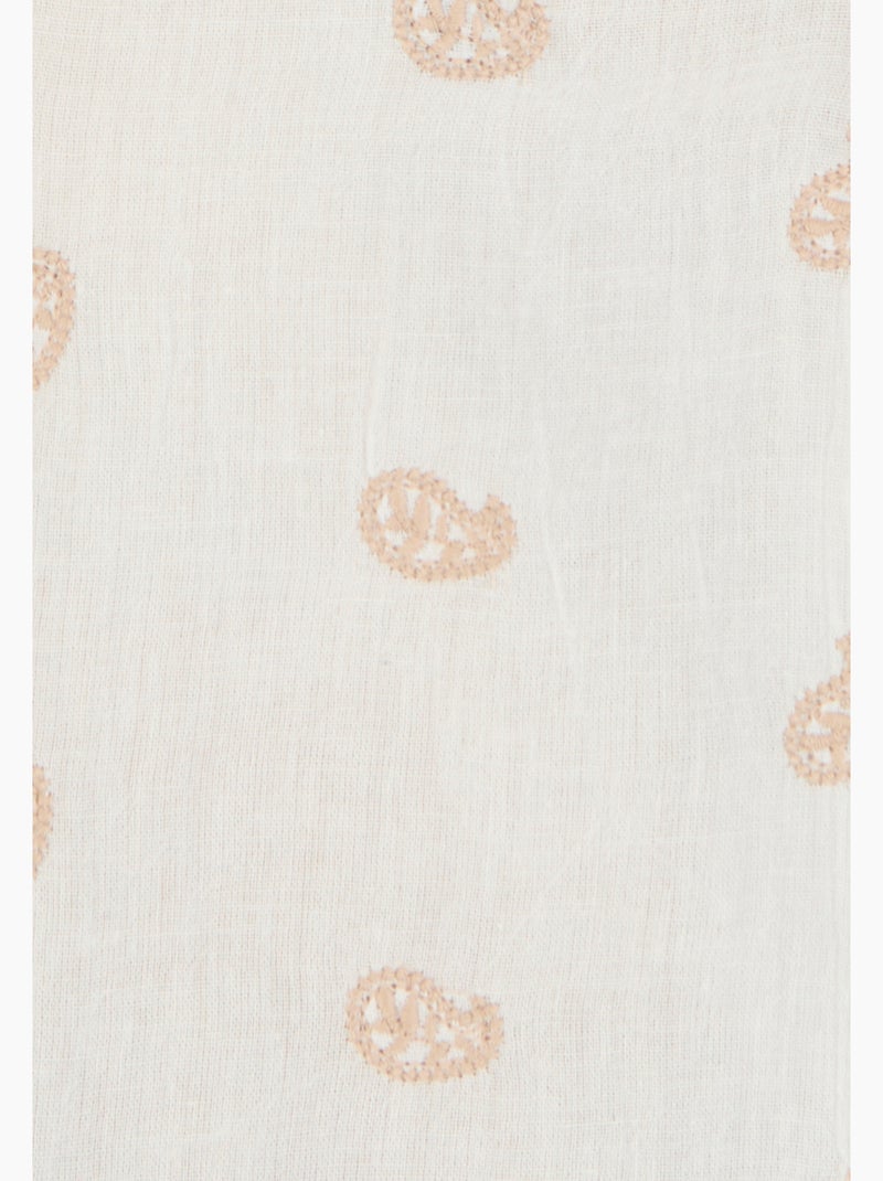 Blouse brodée - Damart Blanc - Kiabi