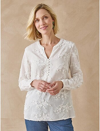 Blouse brodée en coton - DAXON