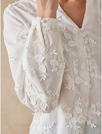 Blouse brodée en coton - DAXON