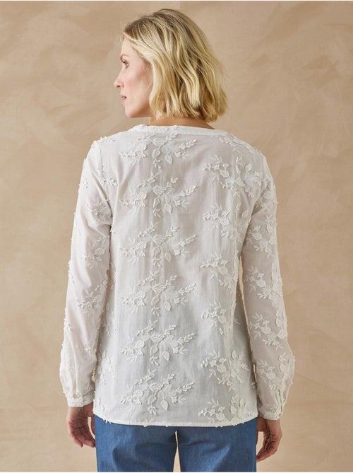 Blouse brodée en coton - DAXON - Kiabi
