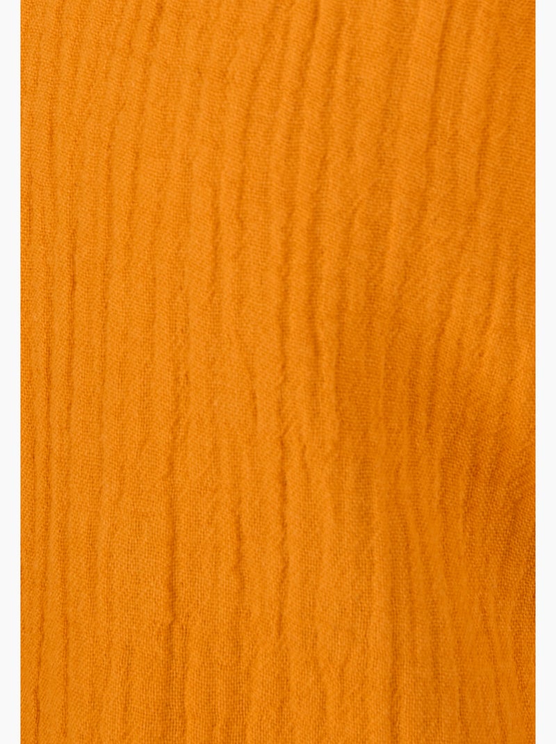 Blouse brodée en double gaze effet crêpé - Damart Orange - Kiabi