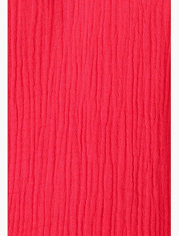 Blouse brodée en double gaze effet crêpé - Damart