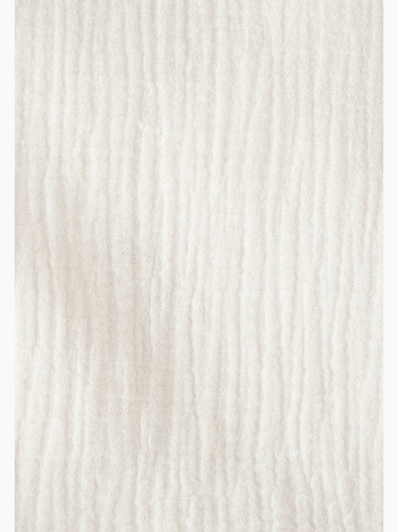 Blouse brodée en gaze de coton - Damart Blanc - Kiabi
