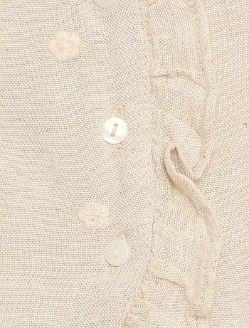 Blouse brodée sans manches