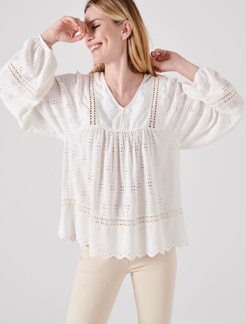 Blouse broderie anglaise - Damart - Kiabi