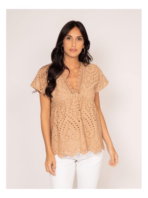 Blouse broderie anglaise FADIA - Kiabi