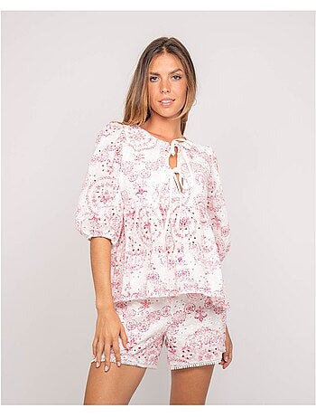 Blouse broderie OCTANA