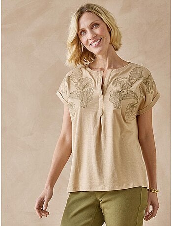 Blouse broderies col tunisien - DAXON