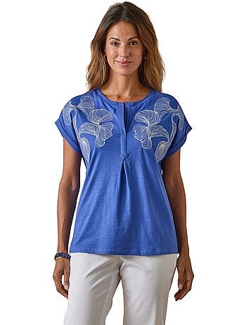 Blouse broderies col tunisien - DAXON