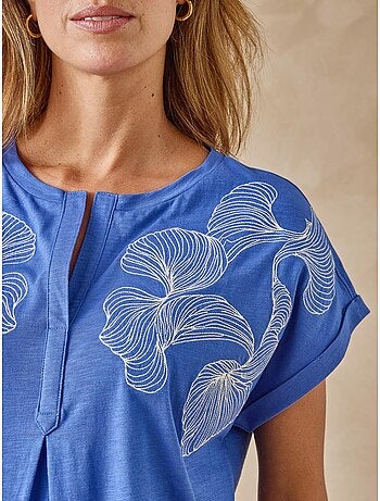 Blouse broderies col tunisien - DAXON