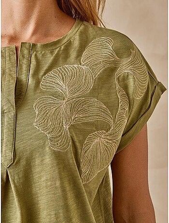 Blouse broderies col tunisien - DAXON