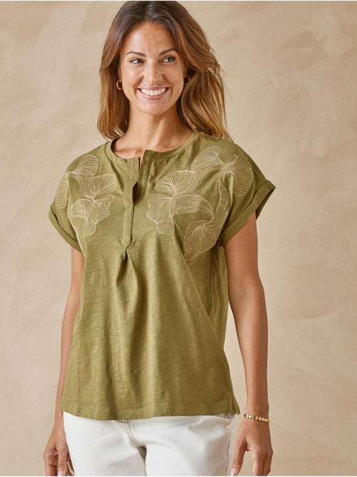 Blouse broderies col tunisien - DAXON - Kiabi Blouse broderies col tunisien - DAXON - Kiabi