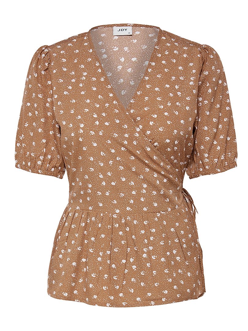 Blouse cache-cœur 'JDY' orange - Kiabi