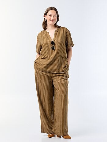 Blouse caftan en viscose fluide