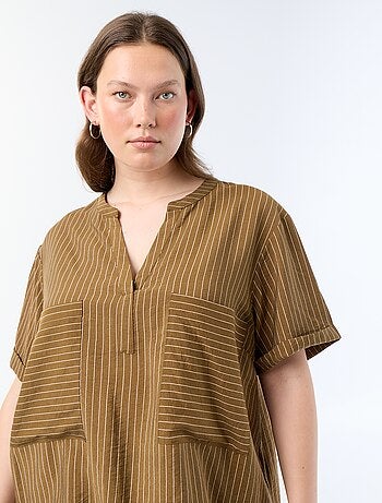 Blouse caftan en viscose fluide