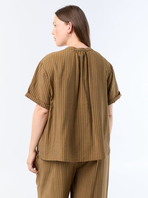 Blouse caftan en viscose fluide - Kiabi