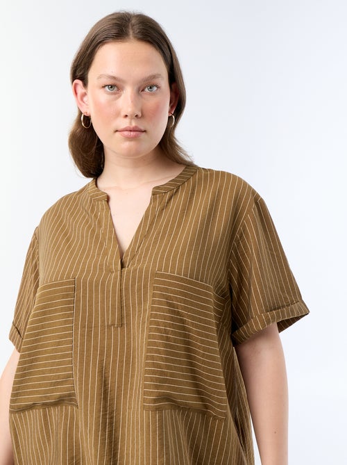 Blouse caftan en viscose fluide - Kiabi