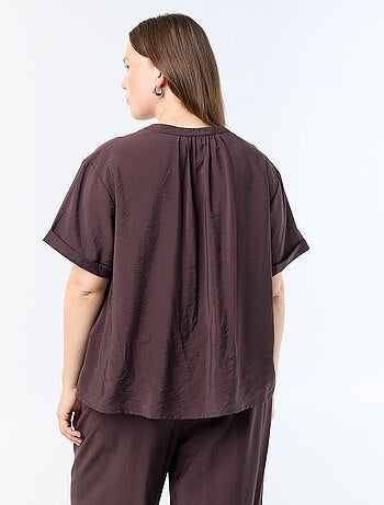 Blouse caftan en viscose fluide