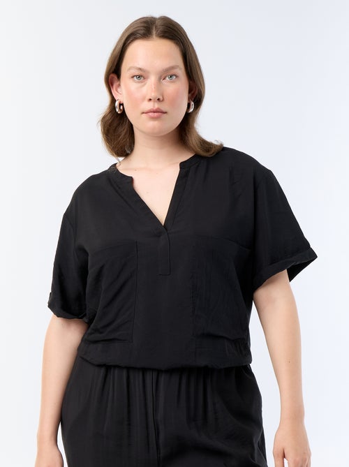 Blouse caftan en viscose fluide - Kiabi