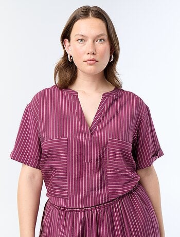Blouse caftan en viscose fluide