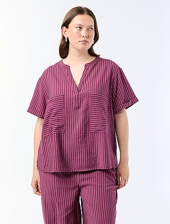 Blouse caftan en viscose fluide