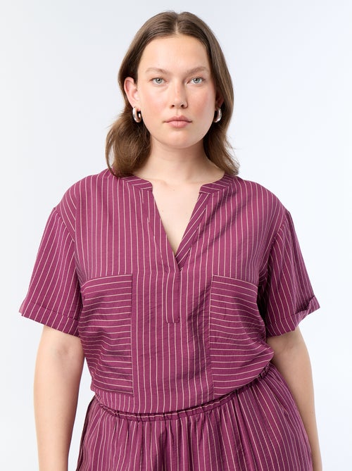 Blouse caftan en viscose fluide - Kiabi