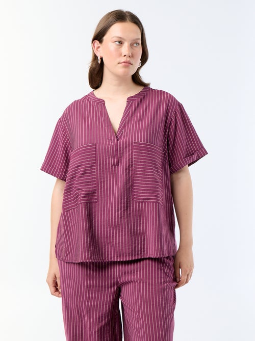 Blouse caftan en viscose fluide - Kiabi