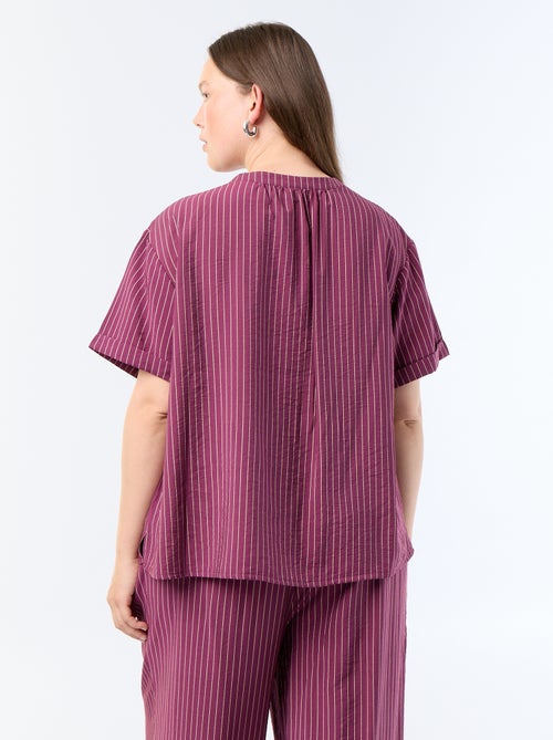 Blouse caftan en viscose fluide - Kiabi