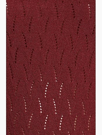 Blouse cami courte en maille texturée à nœud dilvin