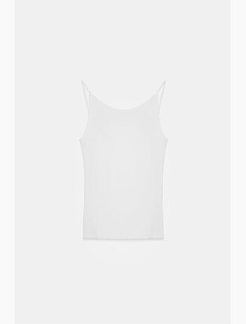 Blouse cami sans manches côtelée dilvin