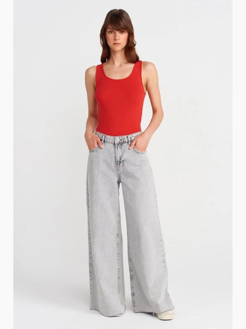 Blouse cami sans manches côtelée dilvin - Kiabi