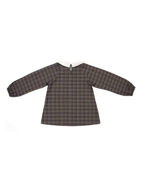 Blouse Carreaux   et Fils Lurex   Col CLAUDINE - La Faute à Voltaire - Kiabi