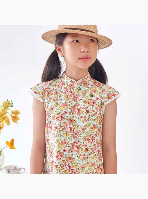 Blouse Chinoise à col Mao    Fleurie Liberty   ANNAM - La Faute à Voltaire - Kiabi