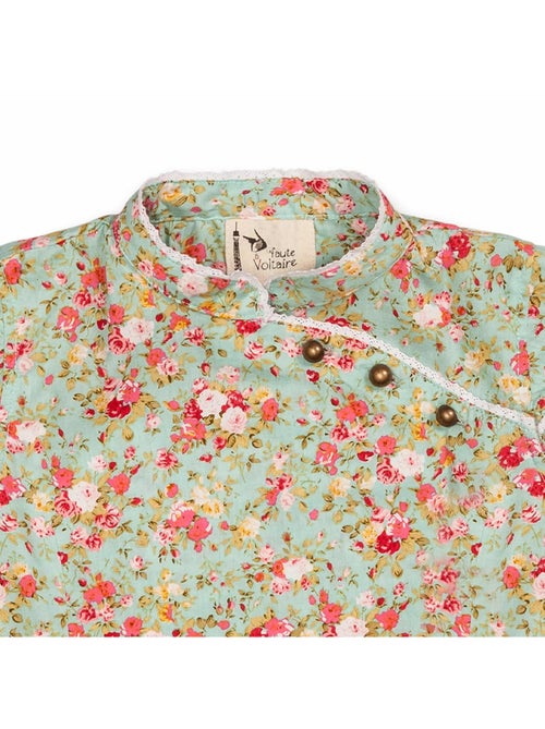 Blouse Chinoise à col Mao    Fleurie Liberty   ANNAM - La Faute à Voltaire - Kiabi