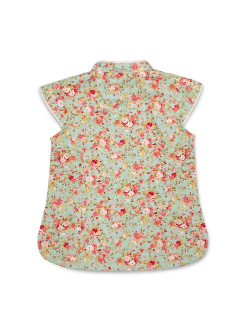 Blouse Chinoise à col Mao    Fleurie Liberty   ANNAM - La Faute à Voltaire - Kiabi