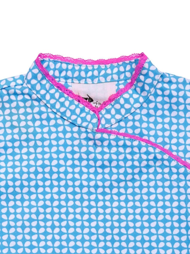 Blouse Chinoise    ANNAM - La Faute à Voltaire Bleu turquoise - Kiabi